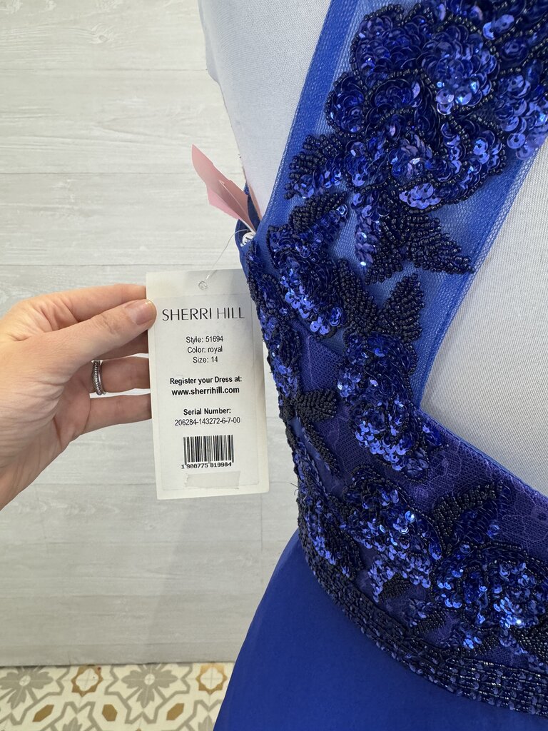 Sherri Hill 51694 High Neck Chiffon Skirt Formal Dress 14