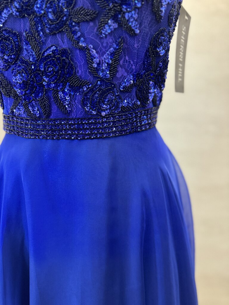 Sherri Hill 51694 High Neck Chiffon Skirt Formal Dress 14