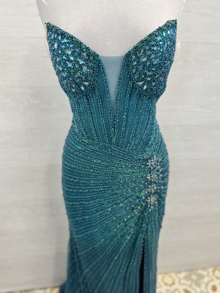 Portia & Scarlett PS25208 Sequined Lace Up Back 6