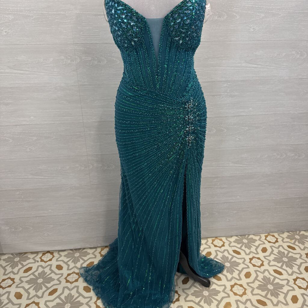 Portia & Scarlett PS25208 Sequined Lace Up Back 6