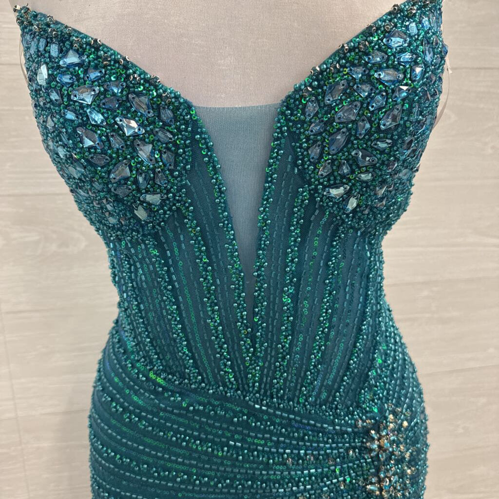 Portia & Scarlett PS25208 Sequined Lace Up Back 6