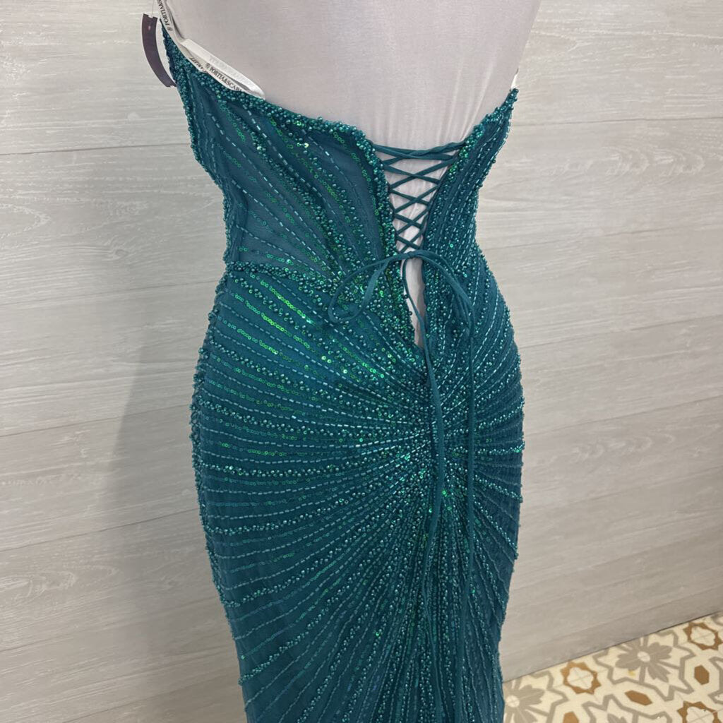 Portia & Scarlett PS25208 Sequined Lace Up Back 6