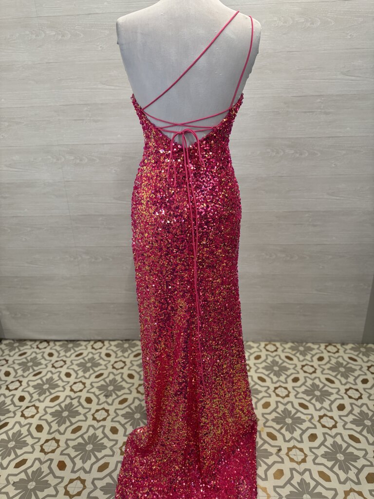 Clarisse One Shoulder Sequined Long Formal 4