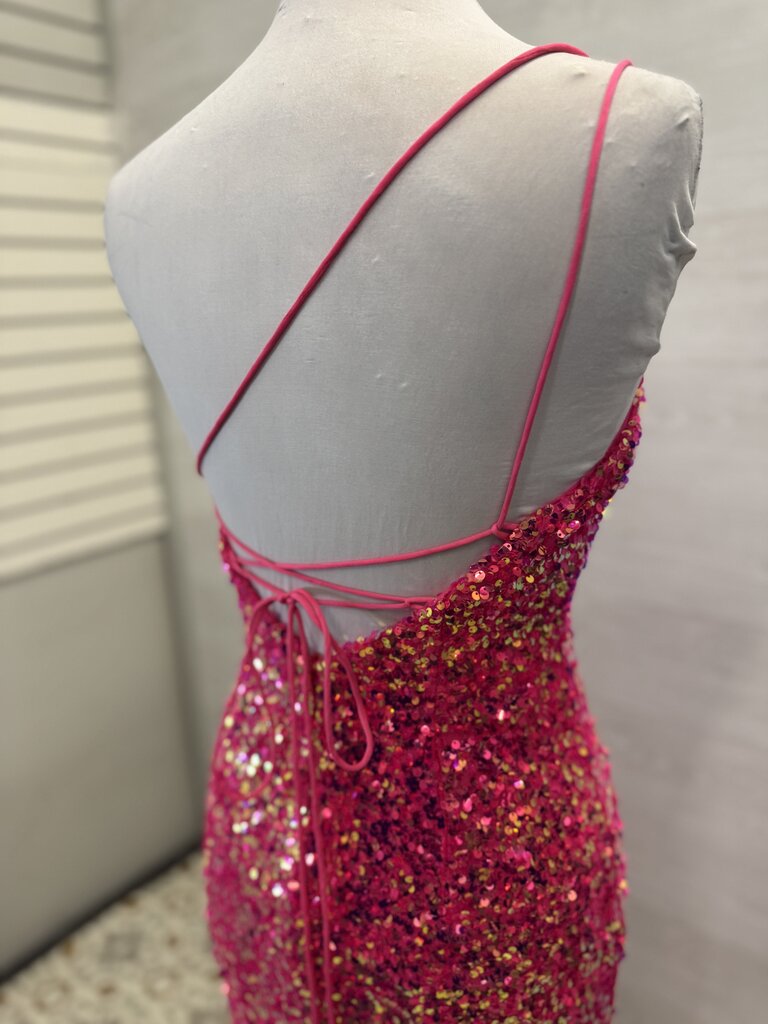 Clarisse One Shoulder Sequined Long Formal 4