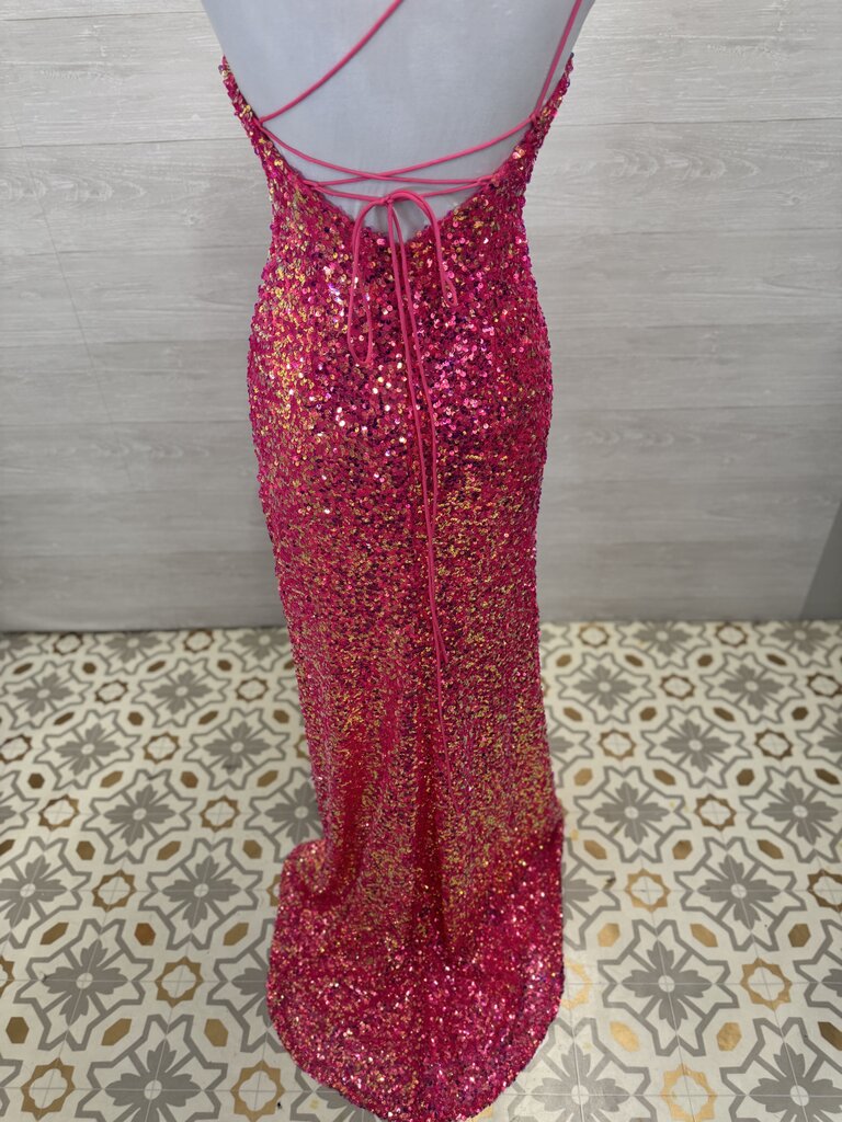 Clarisse One Shoulder Sequined Long Formal 4