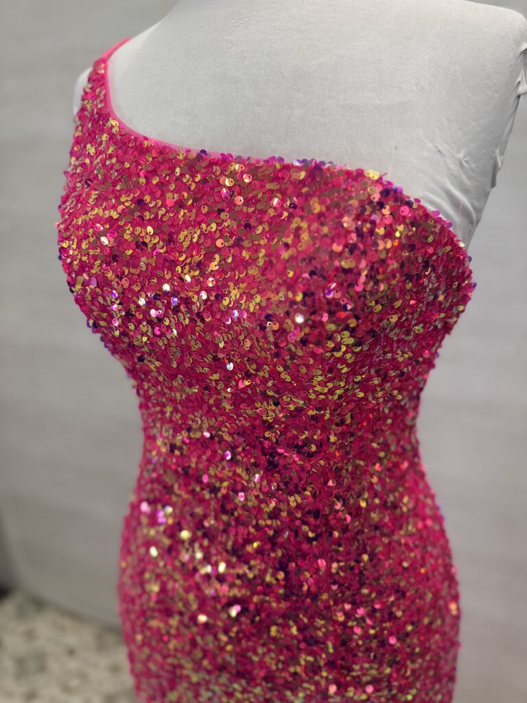 Clarisse One Shoulder Sequined Long Formal 4