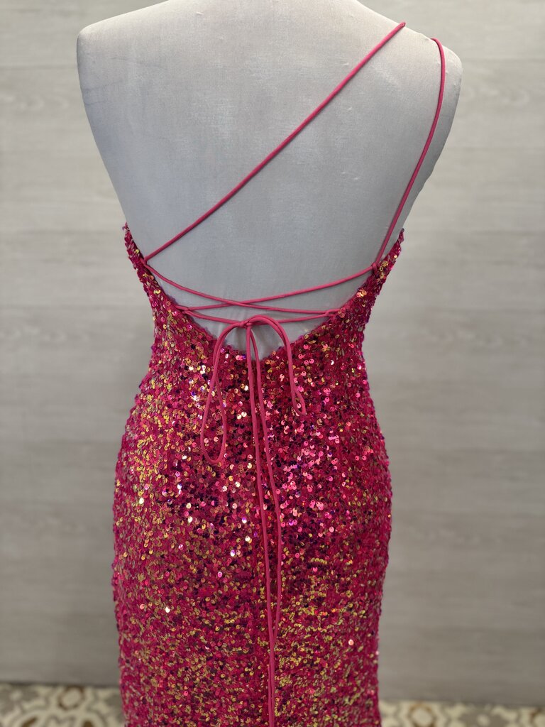 Clarisse One Shoulder Sequined Long Formal 4