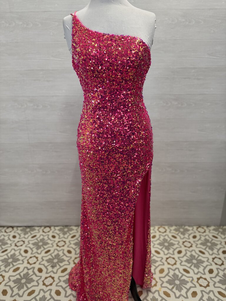 Clarisse One Shoulder Sequined Long Formal 4