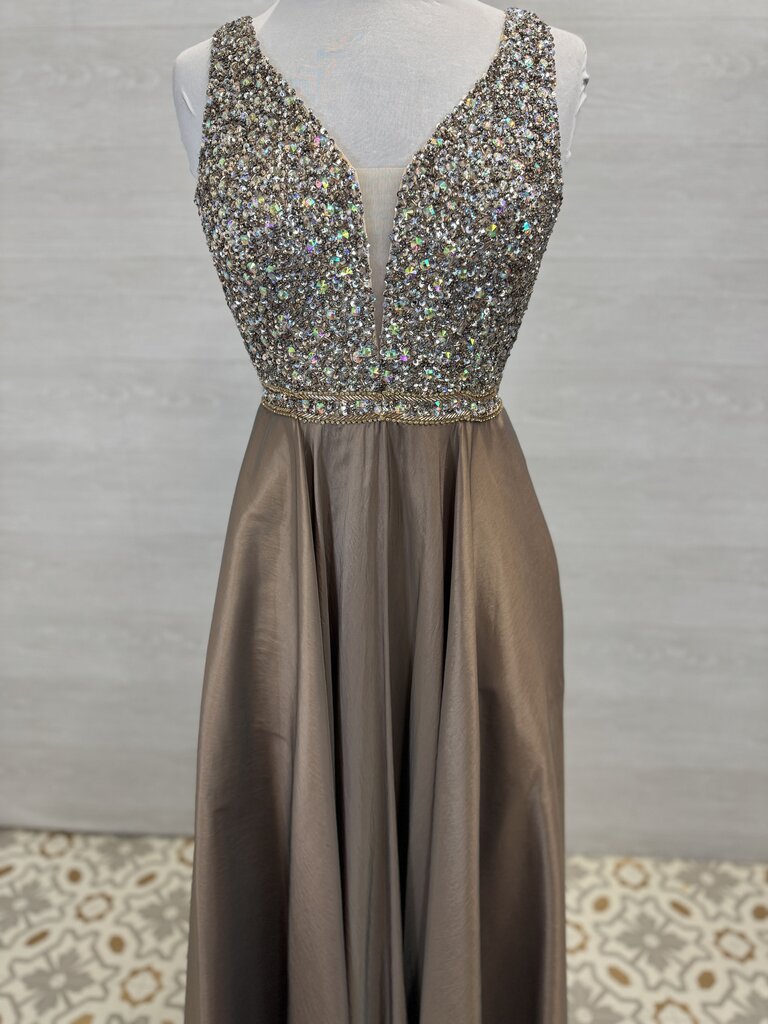 Splash Plunge A-Line Long Formal 10