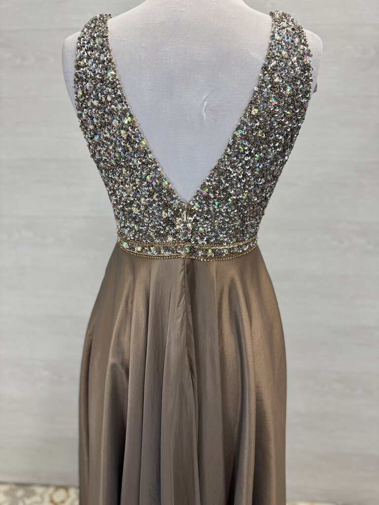 Splash Plunge A-Line Long Formal 10