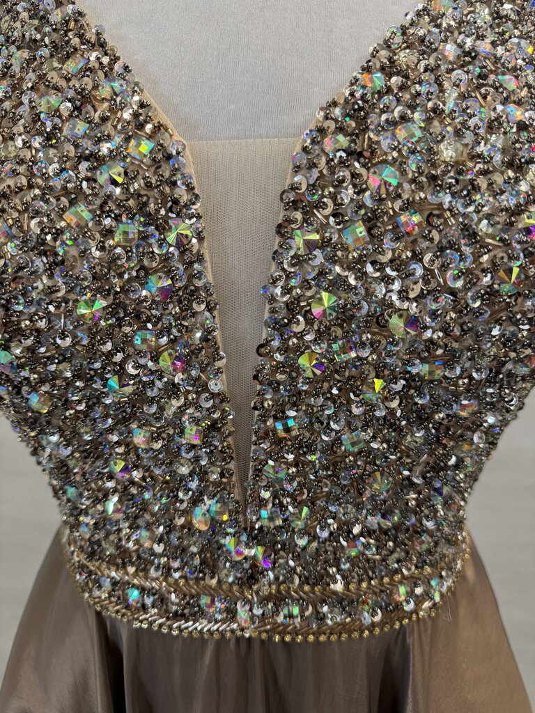 Splash Plunge A-Line Long Formal 10