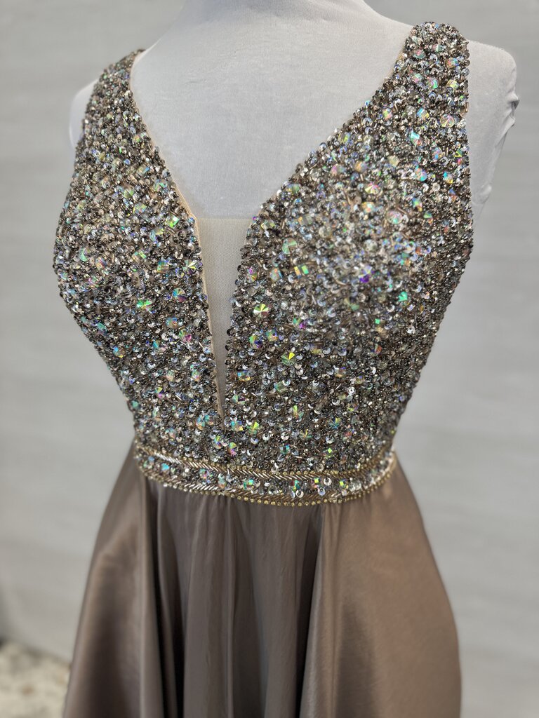 Splash Plunge A-Line Long Formal 10