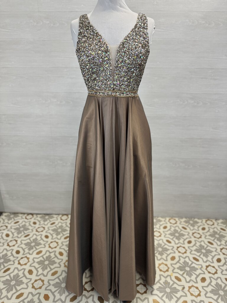 Splash Plunge A-Line Long Formal 10