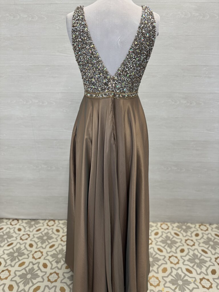 Splash Plunge A-Line Long Formal 10