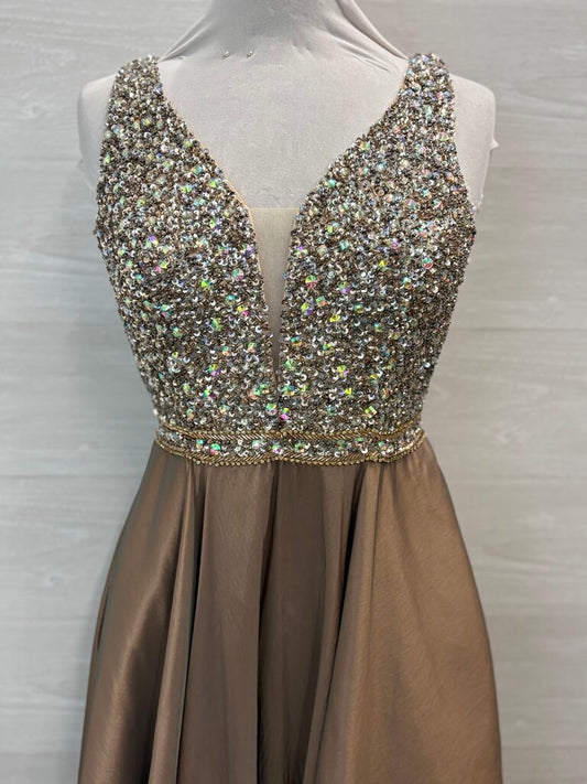 Amelia Couture Beaded Top Long Formal 10