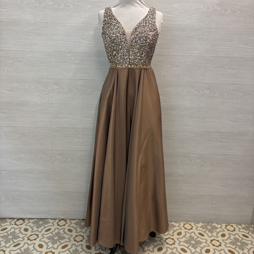 Amelia Couture Beaded Top Long Formal 10