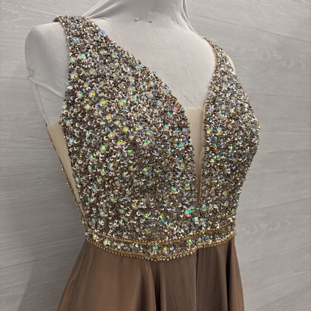 Amelia Couture Beaded Top Long Formal 10