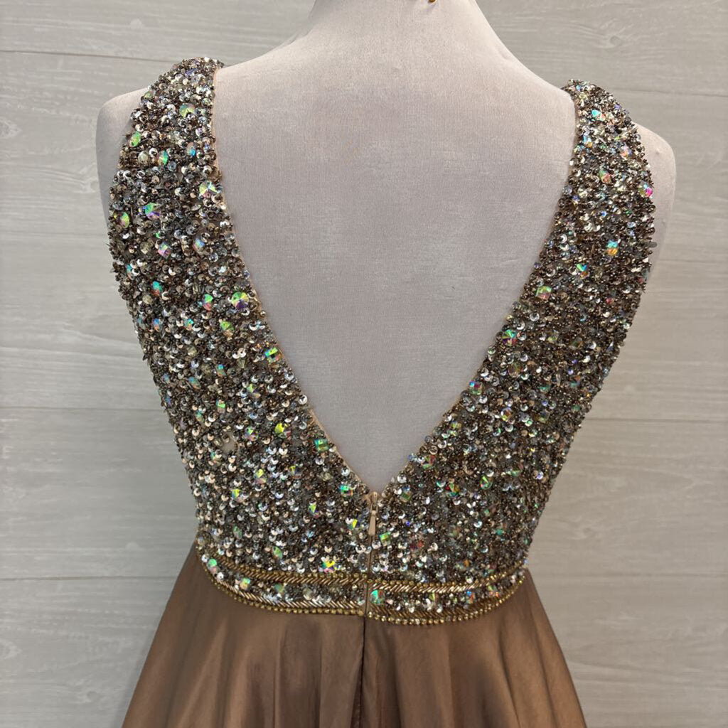 Amelia Couture Beaded Top Long Formal 10