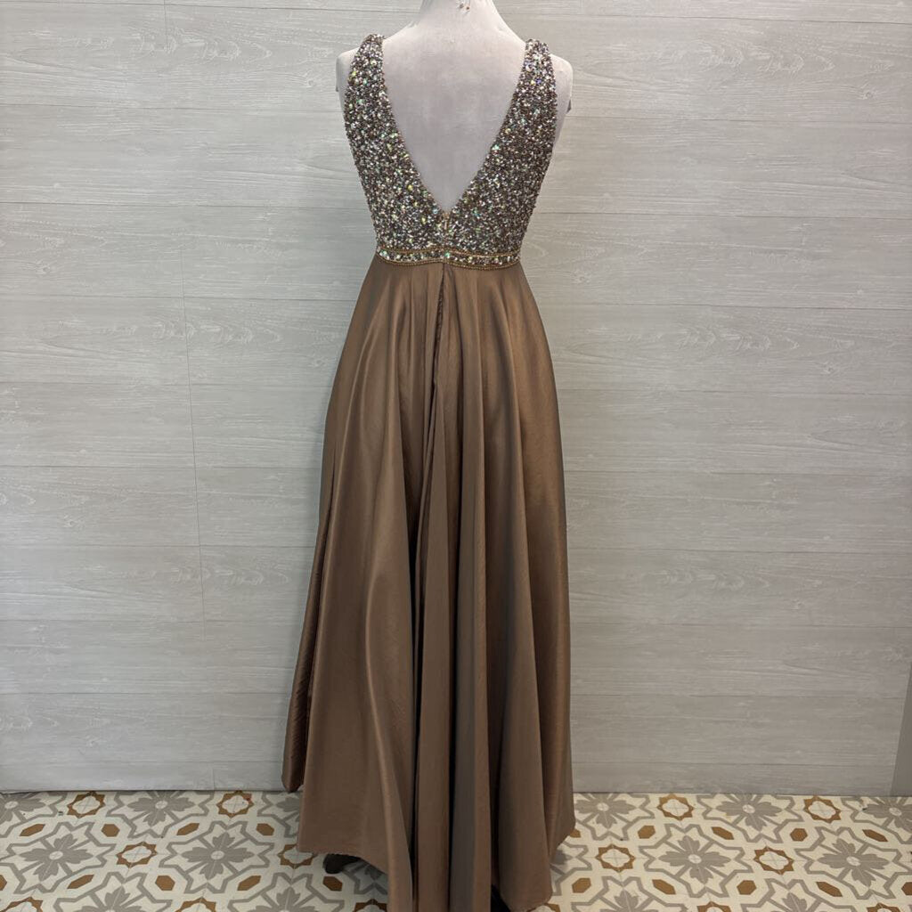 Amelia Couture Beaded Top Long Formal 10