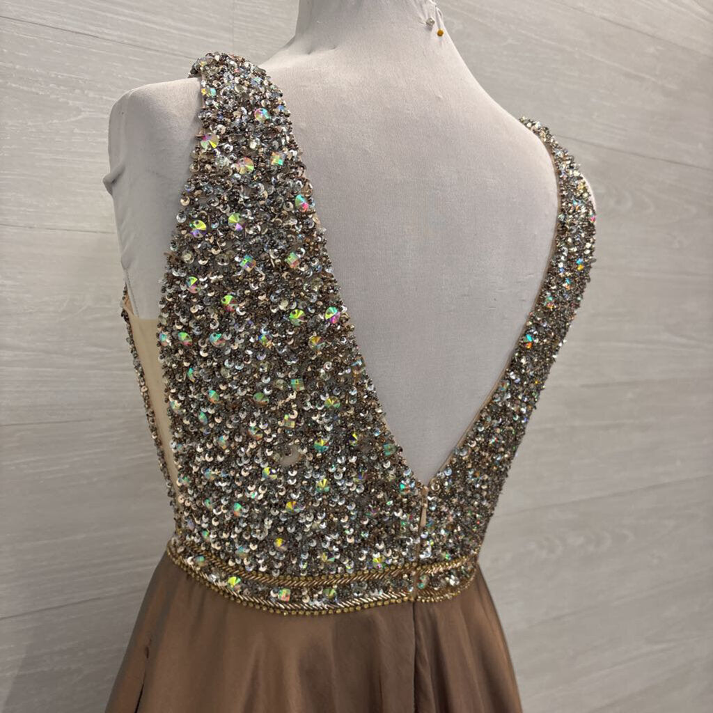 Amelia Couture Beaded Top Long Formal 10