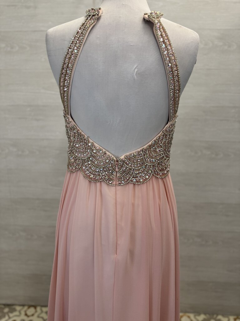Amelia Couture High Neck Beaded Top Long Formal 10