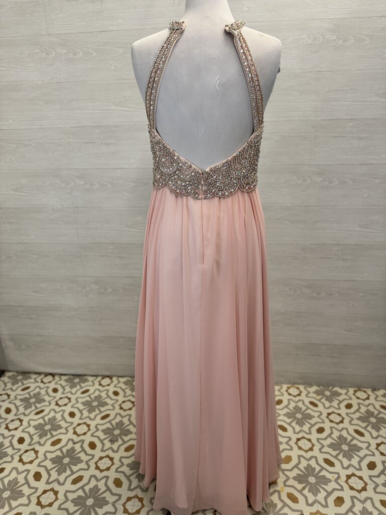 Amelia Couture High Neck Beaded Top Long Formal 10