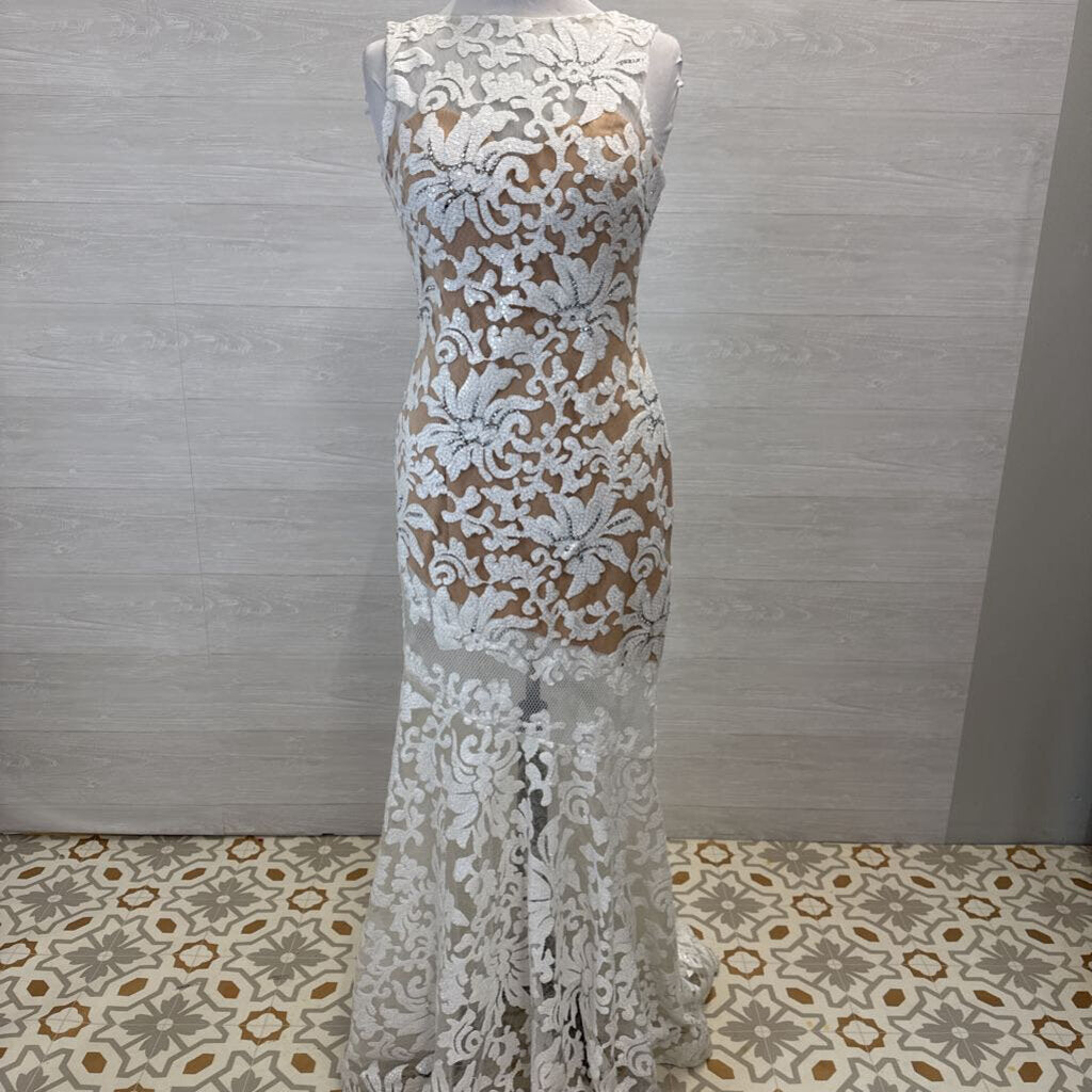 Johnathan Kayne Sequined Lace Long Formal 12