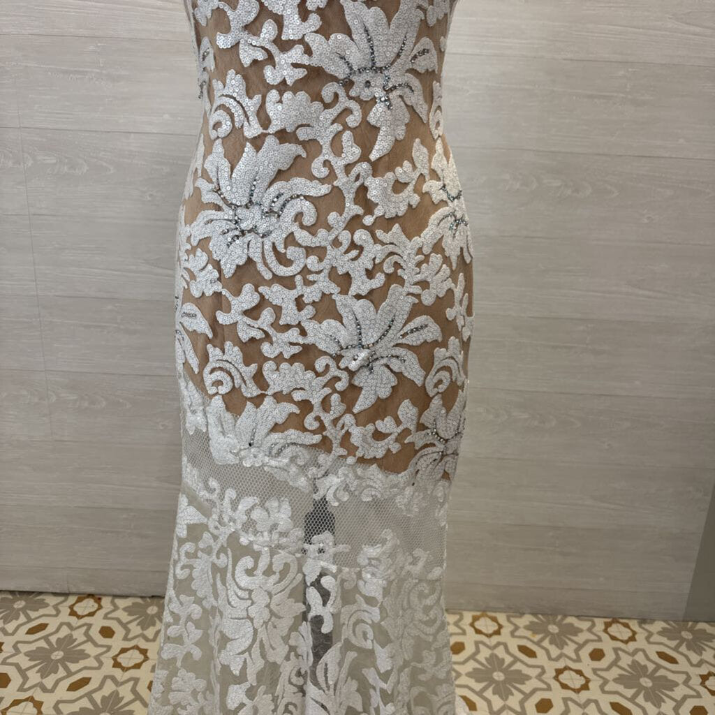 Johnathan Kayne Sequined Lace Long Formal 12