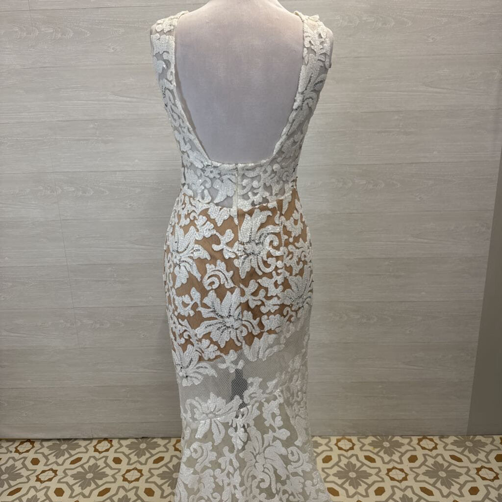 Johnathan Kayne Sequined Lace Long Formal 12