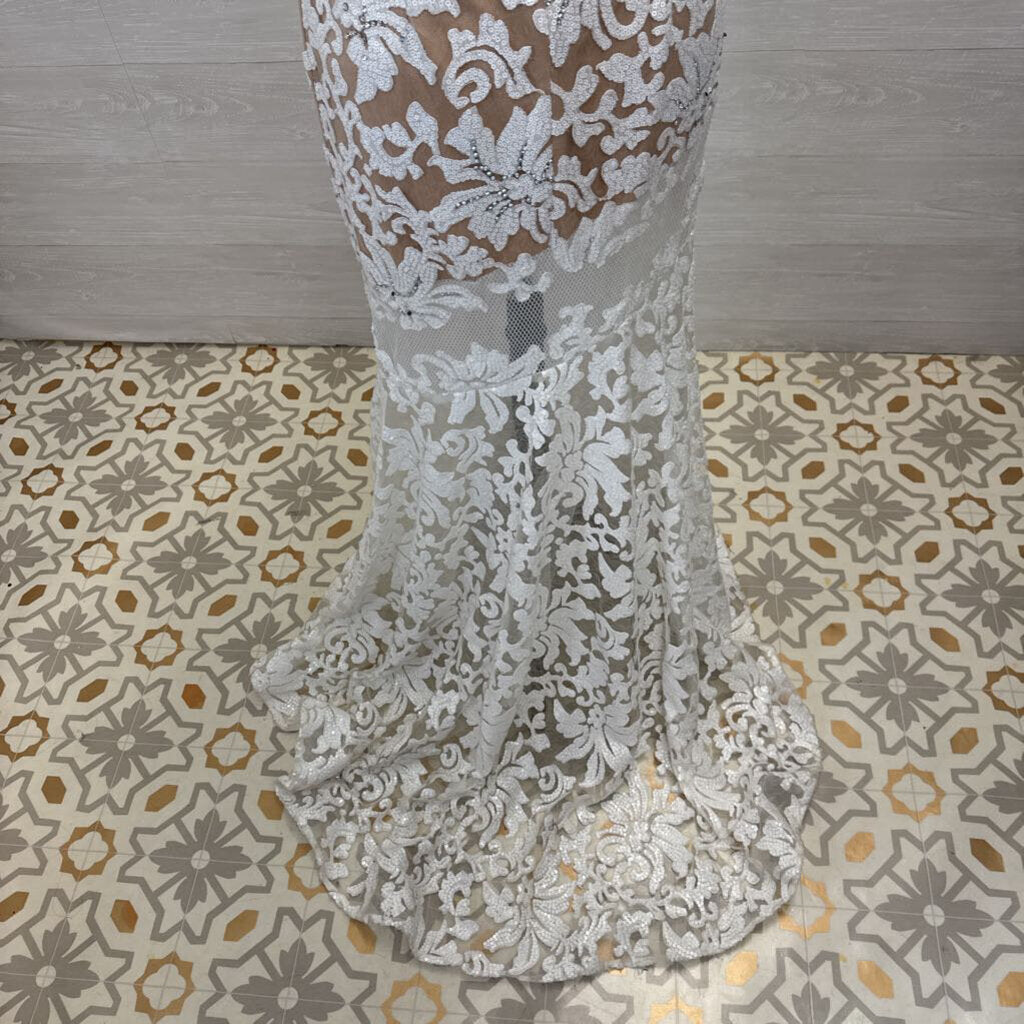 Johnathan Kayne Sequined Lace Long Formal 12