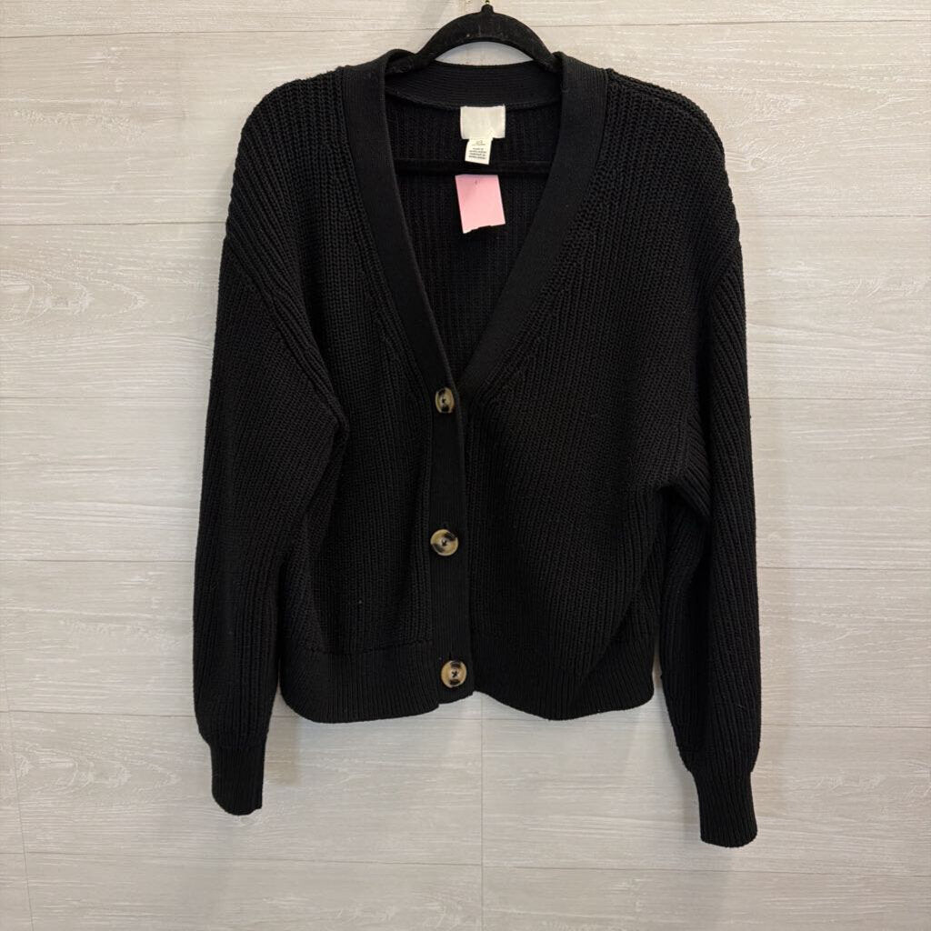 Black Knit Cardigan Medium