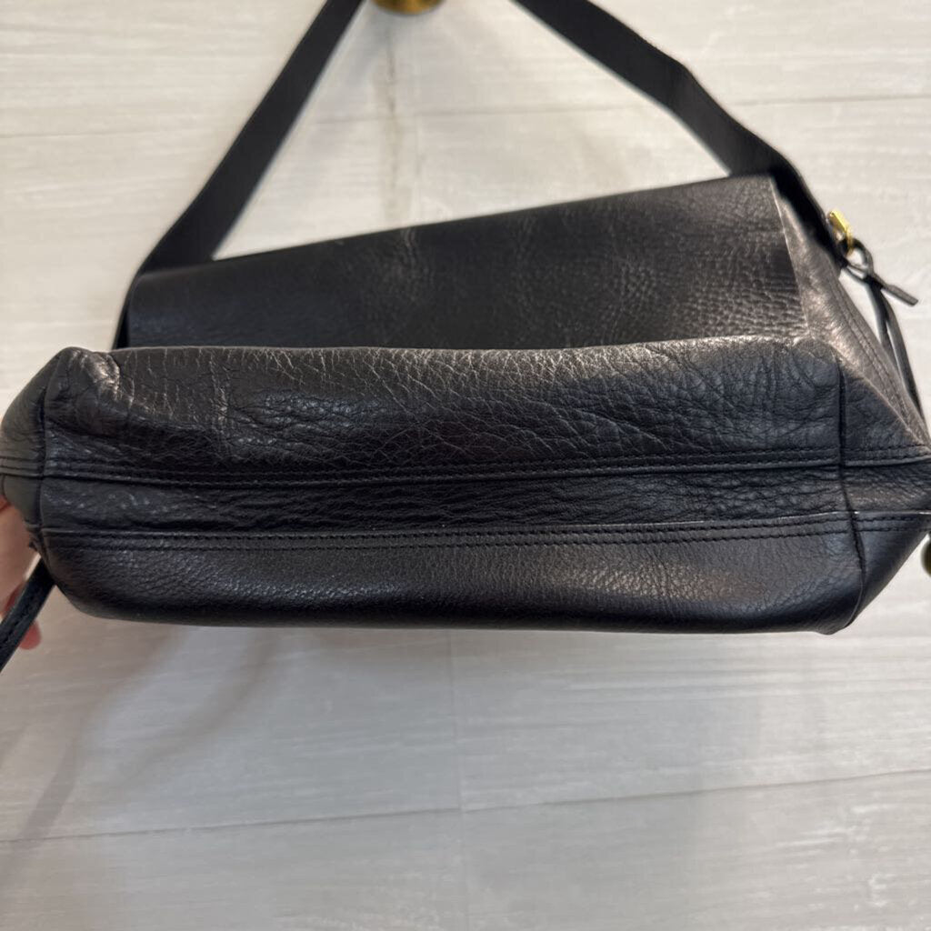 Fossil Black Leather Shoulder Bag