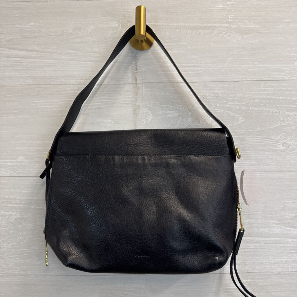 Fossil Black Leather Shoulder Bag