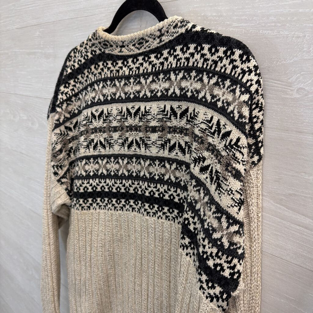 Vintage Cotton Grey/Navy Sweater Large