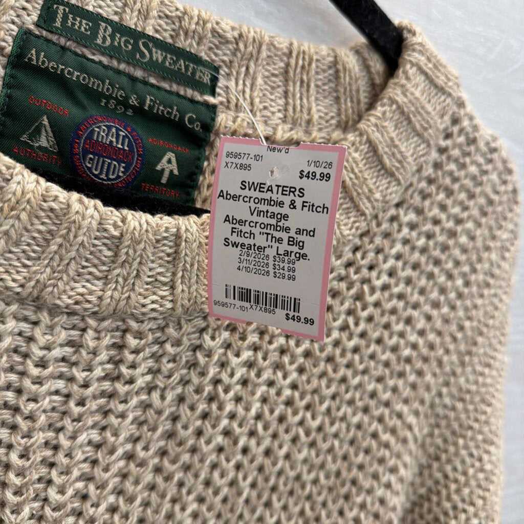 Vintage Abercrombie and Fitch "The Big Sweater" Large. (Men's)