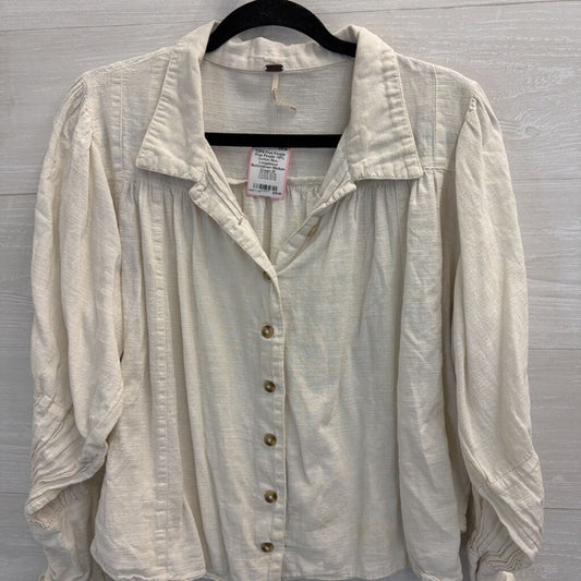 Free People 100% Cotton Boxy Longsleeve Buttondown Medium