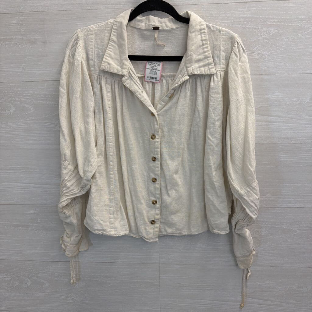 Free People 100% Cotton Boxy Longsleeve Buttondown Medium