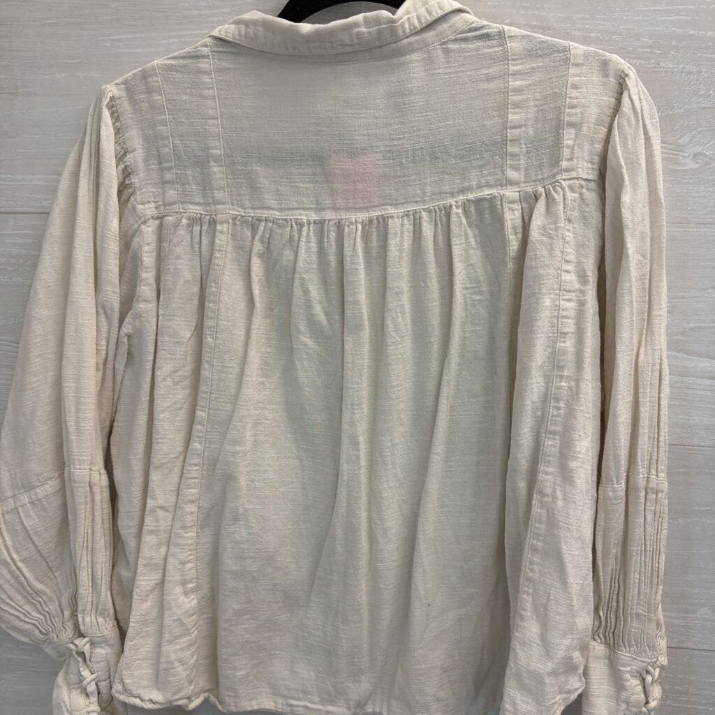 Free People 100% Cotton Boxy Longsleeve Buttondown Medium