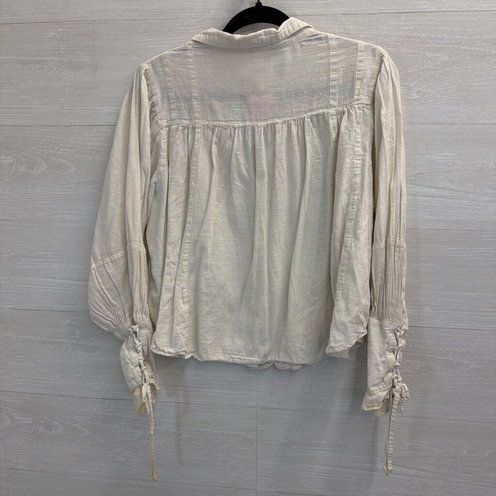 Free People 100% Cotton Boxy Longsleeve Buttondown Medium