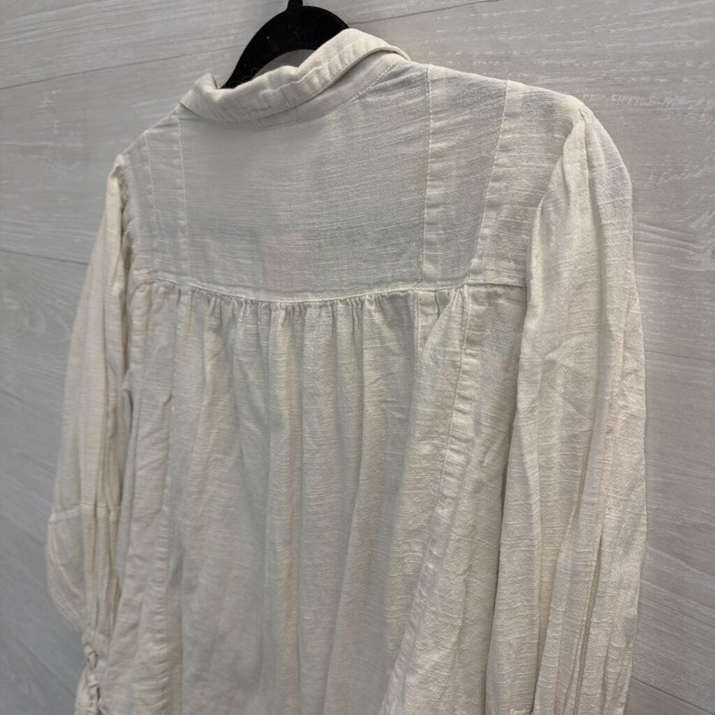 Free People 100% Cotton Boxy Longsleeve Buttondown Medium
