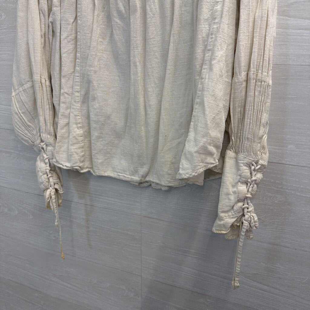 Free People 100% Cotton Boxy Longsleeve Buttondown Medium