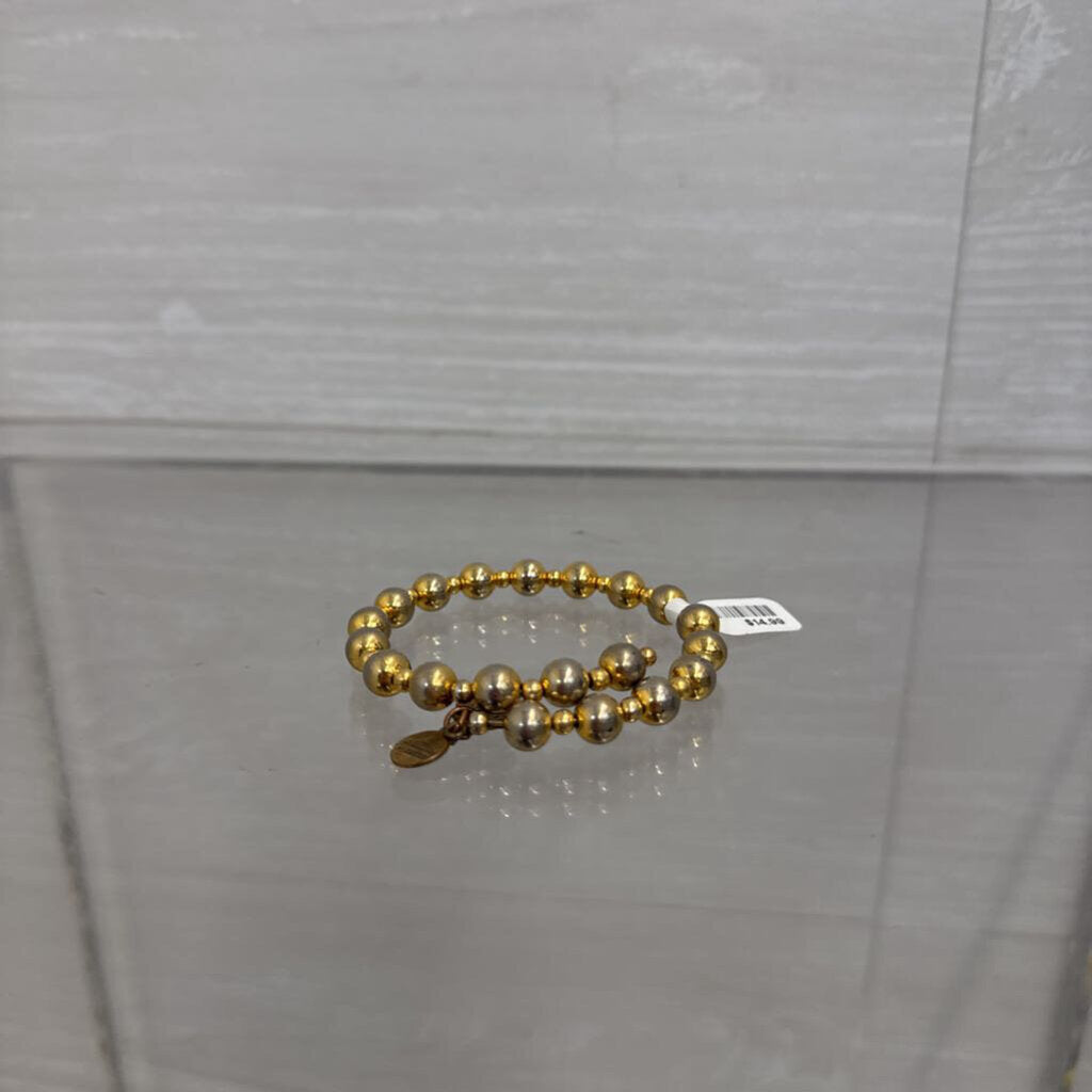 Alex and Ani Gold Beaded Bracelet