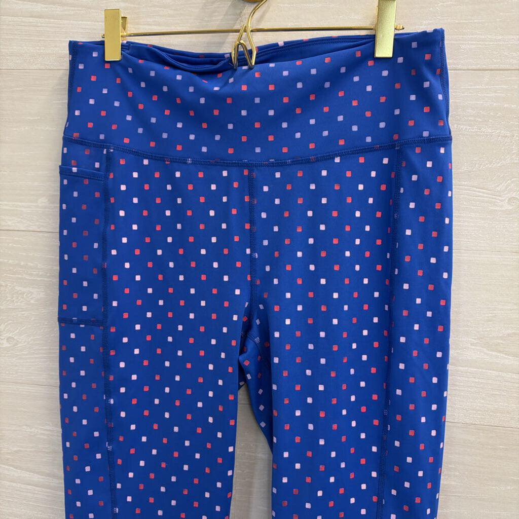 Lilly Pulitzer Luxletic Cropped Blue Print Leggings Large