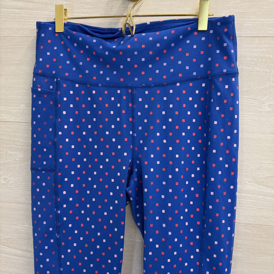 Lilly Pulitzer Luxletic Cropped Blue Print Leggings Large