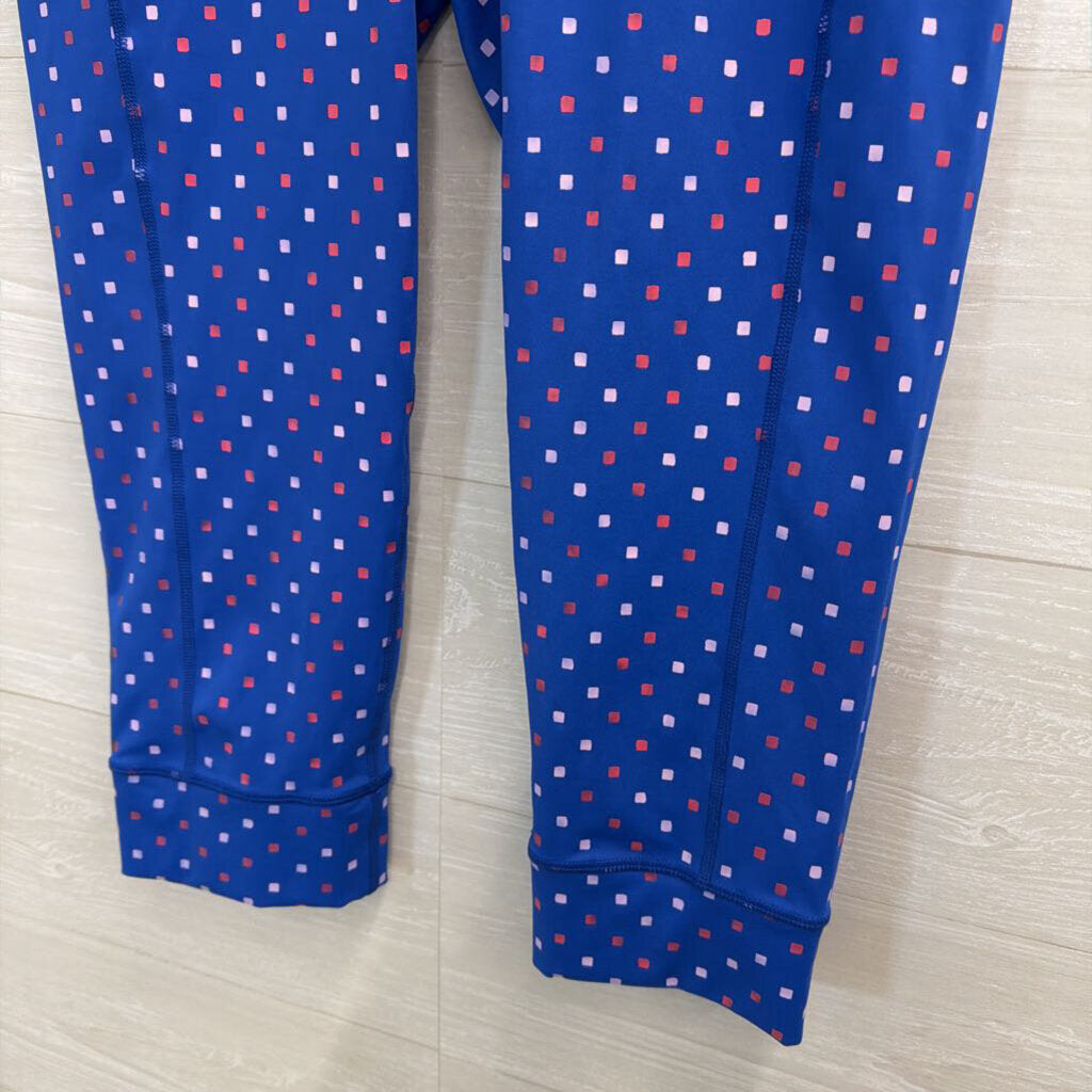 Lilly Pulitzer Luxletic Cropped Blue Print Leggings Large