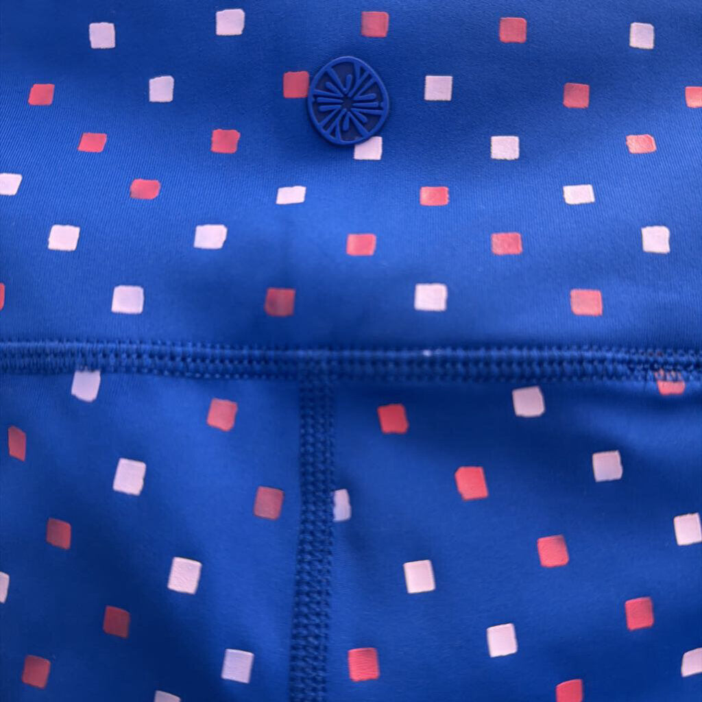 Lilly Pulitzer Luxletic Cropped Blue Print Leggings Large