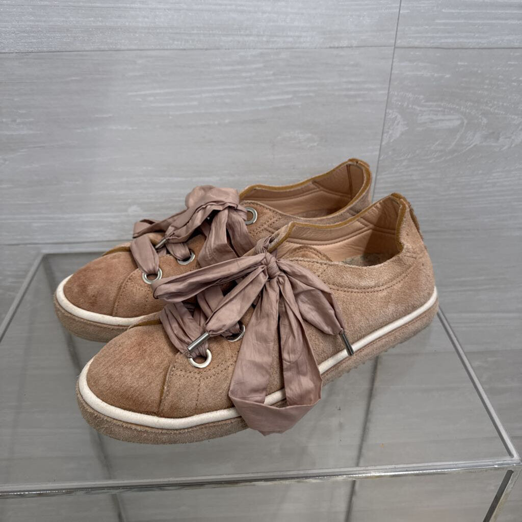 AGL Suede Sneakers with Ribbon Laces 38.5