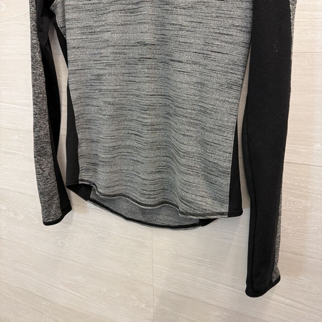 Athleta Black/Grey Longsleeve Top Medium