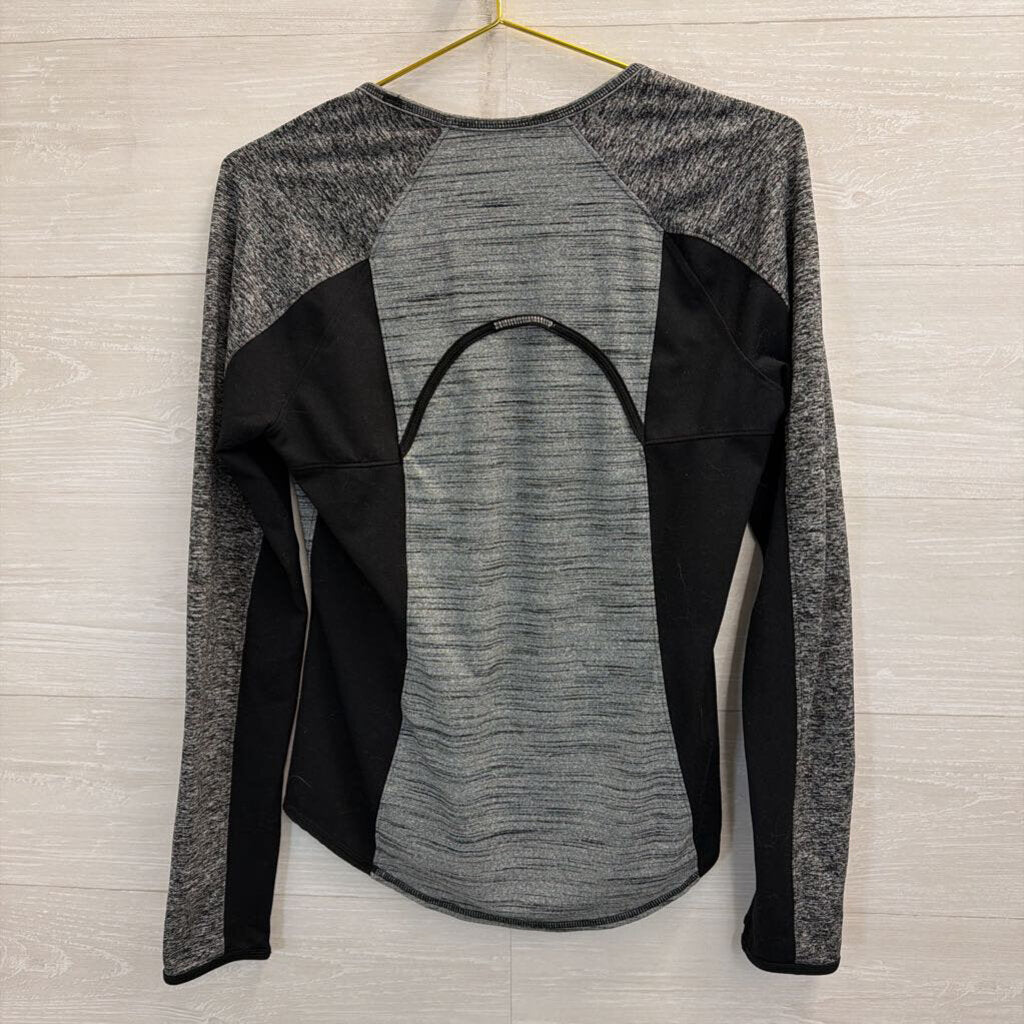 Athleta Black/Grey Longsleeve Top Medium