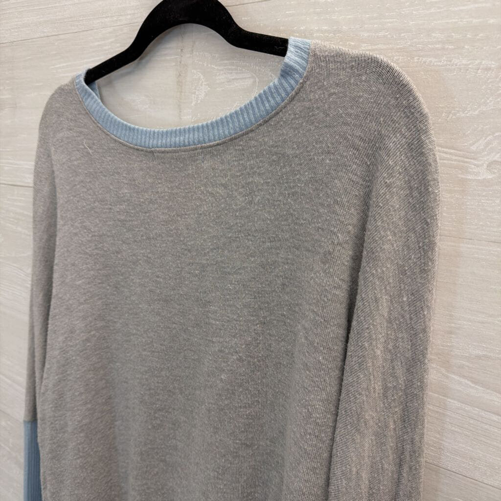 Blue/Grey Long Sleeve Top Small